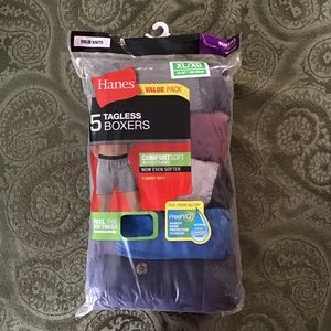 Hanes Tagless Knit Boxers XL 2, 5 packs, 10 pair
